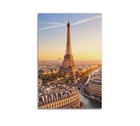 Scenery Poster Paris Panorama Aerial Photography Realistic Presentation Poster Modern Wall Art Canvas Aesthetic Decoration Painting 20x30inch(50x75cm) Unframe-style