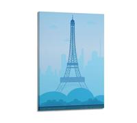 Scenery Poster Tower Silhouette Vector Simple Outlining Poster Modern Wall Art Canvas Aesthetic Decoration Painting 20x30inch(50x75cm) Frame-style