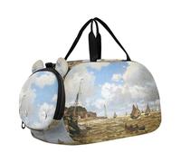 Scenery Print Albert Bierstadt Yosemite Fall Girls Duffle Bags Travel Tote Overnight Bags Toddler Kids Dance Duffle Carry on Duffel Bag for Boys, Claude Monet print Mouth of the Seine, Classic