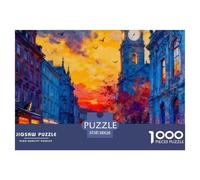 Scenery Puzzle 1000 Pieces Adults Teens Creative Mind Relax Hobby City Nightscape Strong Fit Durable Materials 38x26cm/1000pcs