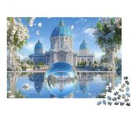 Scenery Travel Town Jigsaw Puzzle Educational Puzzle Game Suitable for Home Decoration Relatively Difficult 500pcs (52x38cm)