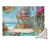 Scenery Travel Town Jigsaw Puzzle Educational Puzzle Game Suitable for Home Decoration Relatively Difficult 300pcs (40x28cm)
