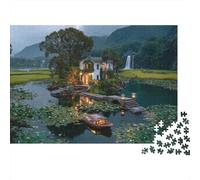 Scenery Travel Town Jigsaw Puzzle Fun Educational Game Suitable for All The Family High Difficulty But Not Boring 300pcs (40x28cm)
