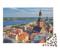 Scenery Travel Town Jigsaw Puzzle Suitable for Adults And Children Creative Game Extremely Difficult Challenging to Complete 1000pcs (75x50cm)