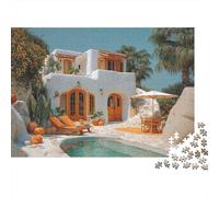 Scenery Travel Town Jigsaw Puzzle Suitable for Adults And Children Creative Game Extremely Difficult Challenging to Complete 500pcs (52x38cm)