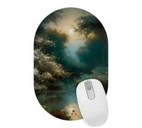 Scenery under the Moon Desktop Mouse Pad, Lightweight Non-Slip Computer Mouse Pad 11" x 7.1" for Home School and Office