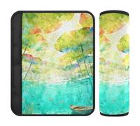 Scenery Under Water Lily Leaves 2 pcs Shoulder Strap pad, Stop seat Belt Cutting into Neck, seat Belt Shoulder pad for Sedan