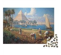 Scenes of Ancient Egyptian Farmers Working in The Fields Jigsaw Puzzles Challenge Toy Educational Games Home Decoration for Adults& Teenager Age 14 Years Up 38x26cm/1000pcs