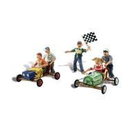 Scenic Accents Downhill Derby Racing (5 Children w/2 Carts) HO Scale (US IMPORT)