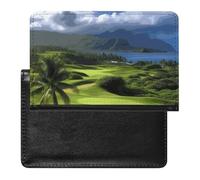 Scenic Hawaii Golf Tropical Passport Holder Passport Cover Protector Essentials with Credit Card Slots for Women Men