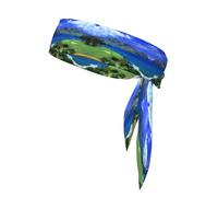 Scenic Hawaii Golf Tropical Printed fitness headband, perfect for running, fitness and other sports adjustable headband,