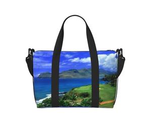 Scenic Hawaii Golf Tropical Printed Travel Duffel Bag Foldable Gym Duffel Bag Suitable for Travel Work Gym etc