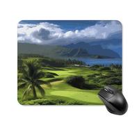 Scenic Hawaii Golf Tropical Square Mouse Pad Portable Computer Mousepad with Non-Slip Rubber Base 20 * 25cm Ultra-Thin Gaming Mouse Mat for Computer Laptop Office Desk Accessories