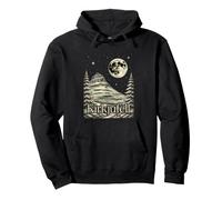 Scenic Kirkjufell Mountain Full Moon Iceland Travel Souvenir Pullover Hoodie