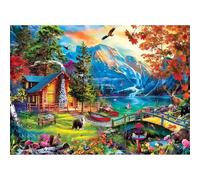 Scenic Lake Animals Puzzles 300 for Adults,jigsaw puzzles for adults 300 Pieces Puzzle Home Challenging Educational Games Home Decoration puzzle Gifts