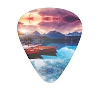 Scenic lake Guitar Picks 12 Pack Set Guitar Gift for Bass Picks Acoustic Guitars Plectrums with Clear Storage Box