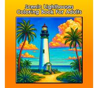 Scenic Lighthouses Coloring Book For Adults: Relaxing Coloring Book with Detailed Art About Lighthouses, Seascapes, Oceans and More | 8.8 x 8.5 ... For Vacations, Birthdays and Stress Relief