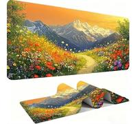 Scenic Mountain Mouse Pad 700x300x3 mm, Gaming Accessories Mouse Mat - Mousepad with Non-Slip Base and Stitched Edge Compatible with Laser and Optical Mice Table Pad for Gaming Office (70x30) j0xk-866