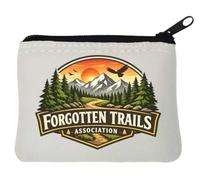 Scenic Mountain Trail at Sunset View Neoprene Coin Purse Pouch 10x11cm White