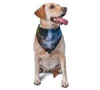 Scenic Mountain Waterfall Dog Bandana Pet Scarf Accessories for Small Medium Dogs Cats Photo Prop, Triangle Pet Bandanas Adjustable Puppy Bib Washable Dog Kerchief Puppy Neckerchief