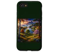 Scenic Mountain Waterfall & Ocean Paradise Nature Landscape Case for iPhone SE (2020) / 7/8