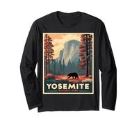 Scenic National Park Design and a Grizzly Bear, A Yosemite Long Sleeve T-Shirt