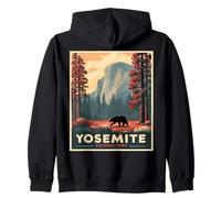 Scenic National Park Design and a Grizzly Bear, A Yosemite Zip Hoodie