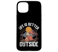 Scenic Nature Mountains and Tent Under the Stars Case for iPhone 15 Plus