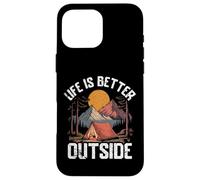 Scenic Nature Mountains and Tent Under the Stars Case for iPhone 16 Pro Max
