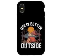 Scenic Nature Mountains and Tent Under the Stars Case for iPhone X/XS