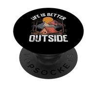 Scenic Nature Mountains and Tent Under the Stars PopSockets Adhesive PopGrip