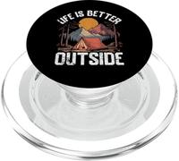Scenic Nature Mountains and Tent Under the Stars PopSockets PopGrip for MagSafe