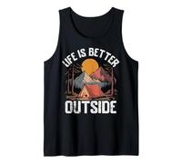 Scenic Nature Mountains and Tent Under the Stars Tank Top