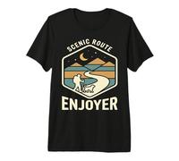 Scenic Route Enjoyer Hiking Trail Design Premium T-Shirt