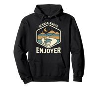 Scenic Route Enjoyer Hiking Trail Design Pullover Hoodie