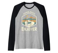 Scenic Route Enjoyer Hiking Trail Design Raglan Baseball Tee