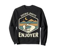 Scenic Route Enjoyer Hiking Trail Design Sweatshirt
