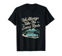 Scenic Route Family Road Trip Vacation Matching Design T-Shirt