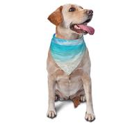 Scenic Sea Water PrintedDog Bandanas Cat Puppy Scarfs Washable Pet Handkerchief