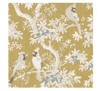 Scenic Songbirds Gold Silver Caspari Paper Table Napkins 33 cm Square 3 ply Lunch Napkins