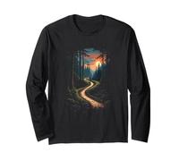 Scenic Sunset Mountain Biker Adventure Long Sleeve T-Shirt