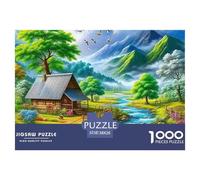Scenic Town 1000 Jigsaw for Adults Puzzles Beautiful Decoration Puzzle Impossible Hard Difficult Challenging Scenic Lightning Ocean Brainteasing Adults Jigsaw Puzzle 38x26cm/1000pcs Educational Games