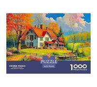 Scenic Town1000 Puzzles for Adults Jigsaw Puzzles Beautiful Decoration Puzzle Fun Challenging Scenic Lightning Ocean Brainteasing Adults Jigsaw Puzzle 70x50cm/1000pcs