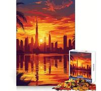 Scenic View of Dubai Jigsaw Puzzles 1000 Pieces for Adults Logic Sense Toy Leisure Time Smooth Edge Seasonal Gift (38x52cm)