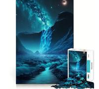 Scenic Waterfall Landscape 1000 Piece Jigsaw Puzzles for Teenagers Jigsaw Think Game Calm Mind Quality Edge (38x26cm)