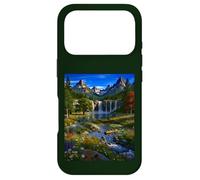 Scenic Waterfall Mountain Flower Field Nature Wilderness Case for iPhone 17 Pro