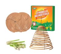 Scent-Hi Citronella Coils, Hanging Citronella Incense Coils Outdoor, 3 Pack