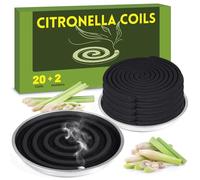Scent-Hi Citronella Coils, Long-Lasting Lemongrass Scent with Natural Citronella Essential Oil, Citronella Incense Coils for Home, Outdoor, Garden, Camping, 20Pcs
