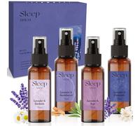 Scent-Hi Lavender Pillow Spray Sleep, Room Spray for Relaxing & Calming, Luxury Sleep Pillow Mist with Natural Essential Oil, Room Spray Gift Set for Wind Down, 75ml x 4