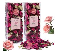 Scent-Hi Natural Rose Scented Pot Pourri - 240g Dried Flower Mix, 2 Pack Long-Lasting Bowl Fillers for Home Fragrance, Bedroom, Bathroom Decor
